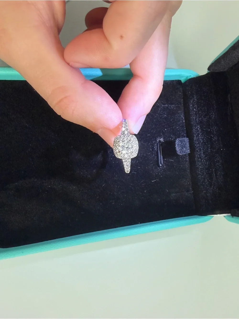 14K White Gold Diamond Engagement Ring